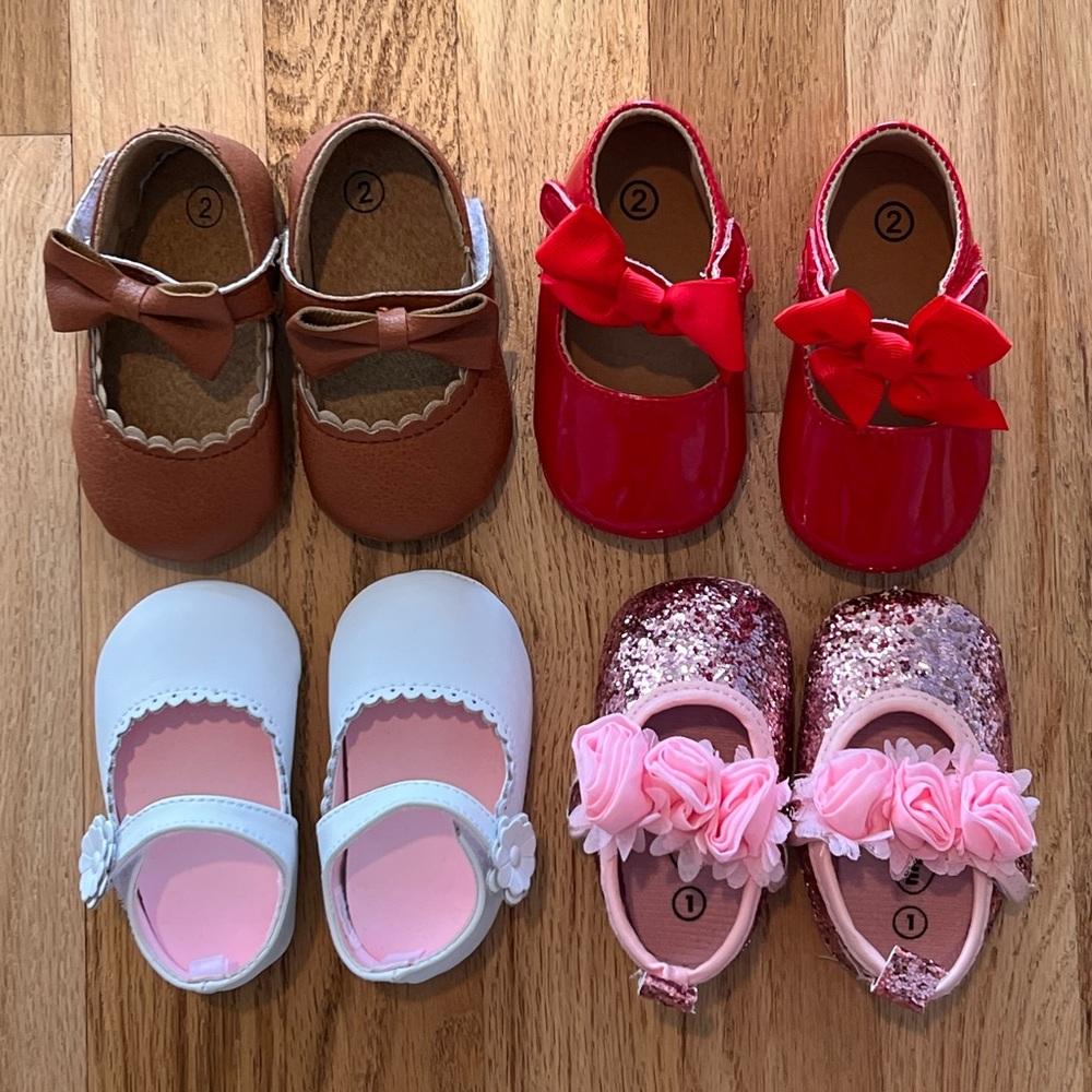 Baby girl size 2 crib shoes